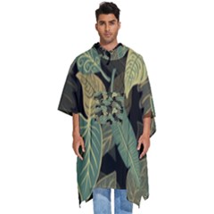 Autumn Fallen Leaves Dried Leaves Men s Hooded Rain Ponchos by Grandong