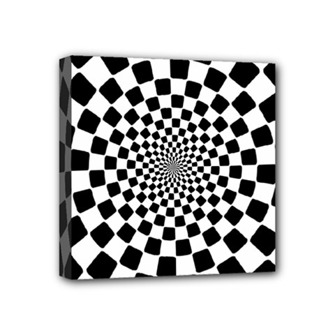 Geomtric Pattern Illusion Shapes Mini Canvas 4  X 4  (stretched)