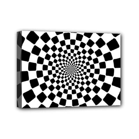 Geomtric Pattern Illusion Shapes Mini Canvas 7  X 5  (stretched)