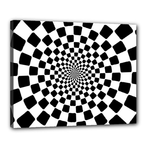 Geomtric Pattern Illusion Shapes Canvas 20  X 16  (stretched)