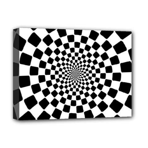 Geomtric Pattern Illusion Shapes Deluxe Canvas 16  X 12  (stretched) 