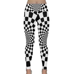 Geomtric Pattern Illusion Shapes Lightweight Velour Classic Yoga Leggings