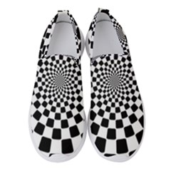 Geomtric Pattern Illusion Shapes Women s Slip On Sneakers