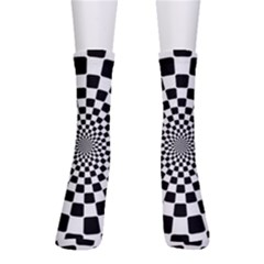 Geomtric Pattern Illusion Shapes Crew Socks by Grandong