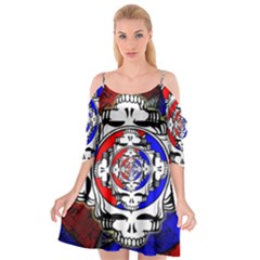 The Grateful Dead Cutout Spaghetti Strap Chiffon Dress by Grandong