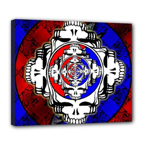 The Grateful Dead Deluxe Canvas 24  X 20  (stretched) by Grandong