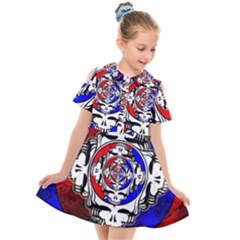 The Grateful Dead Kids  Short Sleeve Shirt Dress by Grandong