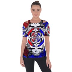 The Grateful Dead Shoulder Cut Out Short Sleeve Top by Grandong