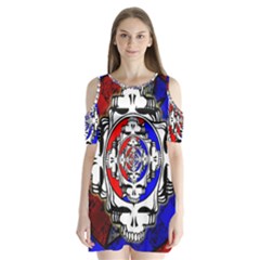 The Grateful Dead Shoulder Cutout Velvet One Piece