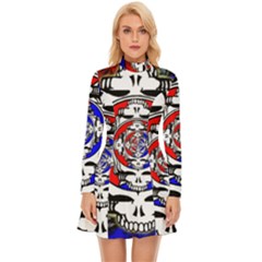 The Grateful Dead Long Sleeve Velour Longline Dress by Grandong