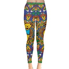 Dead Dancing Bears Grateful Dead Pattern Everyday Leggings  by Grandong