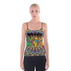 Dead Dancing Bears Grateful Dead Pattern Spaghetti Strap Top by Grandong