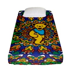 Dead Dancing Bears Grateful Dead Pattern Fitted Sheet (single Size) by Grandong