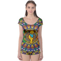 Dead Dancing Bears Grateful Dead Pattern Boyleg Leotard  by Grandong