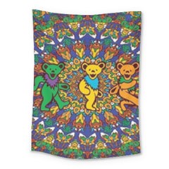 Dead Dancing Bears Grateful Dead Pattern Medium Tapestry