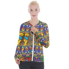 Dead Dancing Bears Grateful Dead Pattern Casual Zip Up Jacket by Grandong