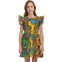 Dead Dancing Bears Grateful Dead Pattern Kids  Winged Sleeve Dress View1