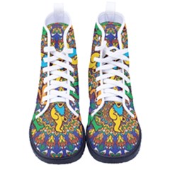 Dead Dancing Bears Grateful Dead Pattern Men s High-top Canvas Sneakers by Grandong