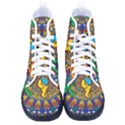 Dead Dancing Bears Grateful Dead Pattern Women s High-Top Canvas Sneakers View1