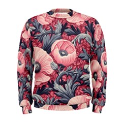 Vintage Floral Poppies Men s Sweatshirt