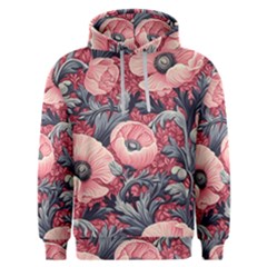 Vintage Floral Poppies Men s Overhead Hoodie