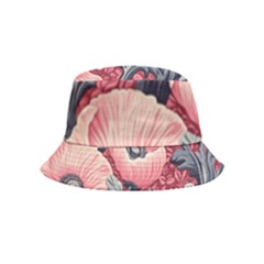 Vintage Floral Poppies Bucket Hat (kids) by Grandong