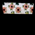 Flower White Pattern Floral Flap Closure Messenger Bag (L) View1