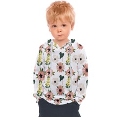 Flower White Pattern Floral Kids  Overhead Hoodie