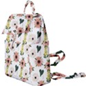 Flower White Pattern Floral Buckle Everyday Backpack View1