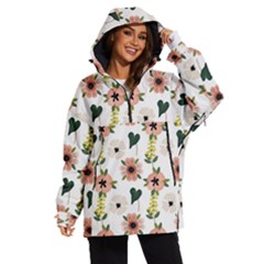 Flower White Pattern Floral Women s Ski And Snowboard Waterproof Breathable Jacket