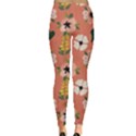 Flower Pink Brown Pattern Floral Everyday Leggings  View2