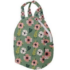 Flower Green Pink Pattern Floral Travel Backpack