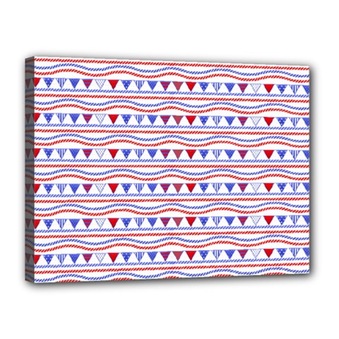 Nautical Digital Paper Nautical Boat Canvas 16  X 12  (stretched) by anzea