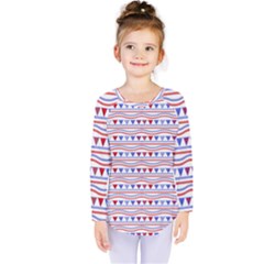 Nautical Digital Paper Nautical Boat Kids  Long Sleeve T-shirt