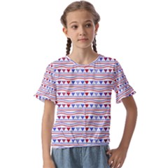 Nautical Digital Paper Nautical Boat Kids  Cuff Sleeve Scrunch Bottom T-shirt