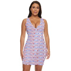 Nautical Digital Paper Nautical Boat Draped Bodycon Dress