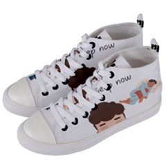 I Graduated Can I Sleep Now  Women s Mid-top Canvas Sneakers