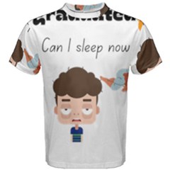 I Graduated Can I Sleep Now  Men s Cotton T-shirt by Strawcherrys10