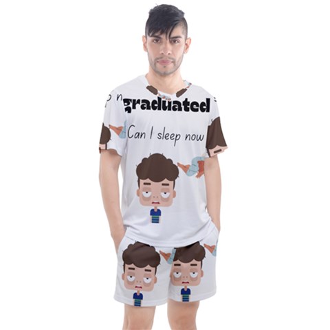 I Graduated Can I Sleep Now  Men s Mesh T-shirt And Shorts Set by Strawcherrys10