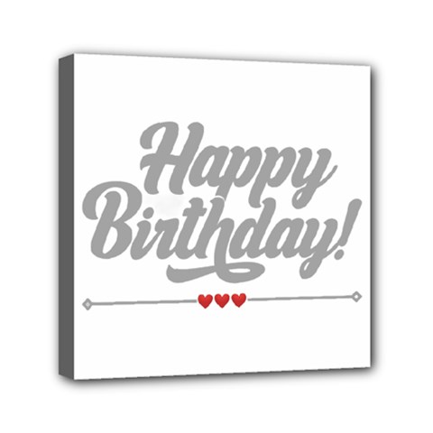 Birthday  Mini Canvas 6  X 6  (stretched) by didisemporium