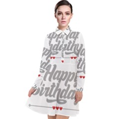 Birthday  Long Sleeve Chiffon Shirt Dress by didisemporium