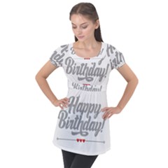 Birthday  Puff Sleeve Tunic Top by didisemporium