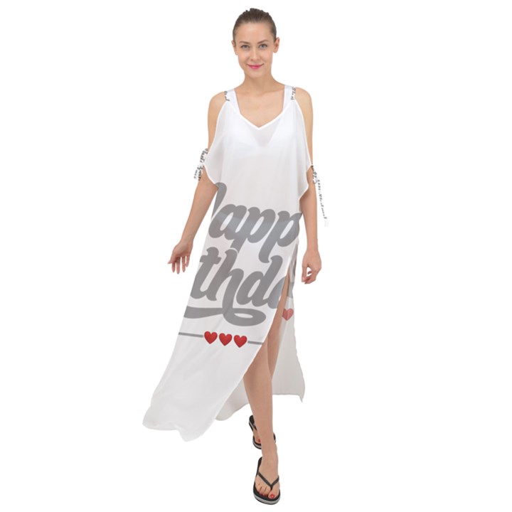 Birthday  Maxi Chiffon Cover Up Dress