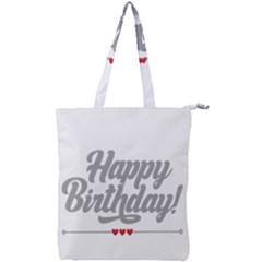 Birthday  Double Zip Up Tote Bag by didisemporium