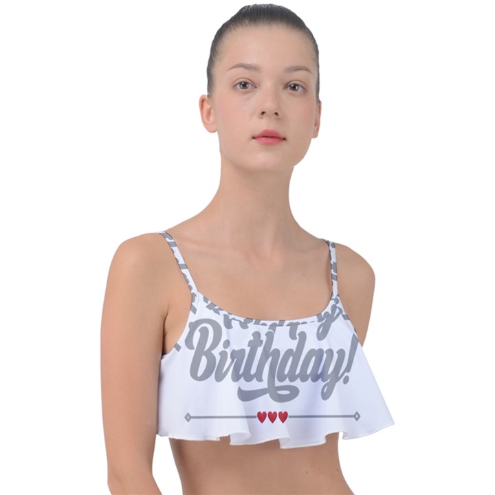 Birthday  Frill Bikini Top