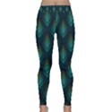 Peacock Texture 3d Pattern Peacock Texture Classic Yoga Leggings View1