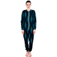 Peacock Texture 3d Pattern Peacock Texture Onepiece Jumpsuit (ladies)