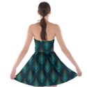 Peacock Texture 3d Pattern Peacock Texture Strapless Bra Top Dress View2