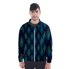 Peacock Texture 3d Pattern Peacock Texture Men s Windbreaker