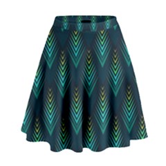 Peacock Texture 3d Pattern Peacock Texture High Waist Skirt by Loisa77